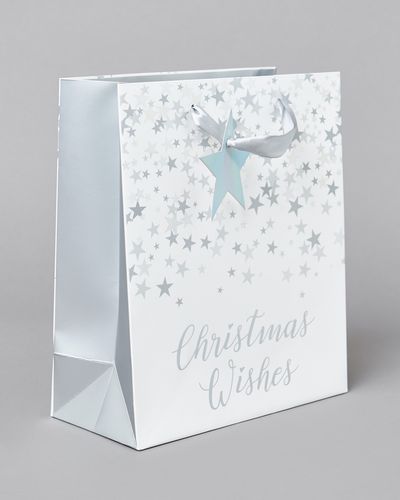 Medium Holographic Xmas Wishes Gift Bag